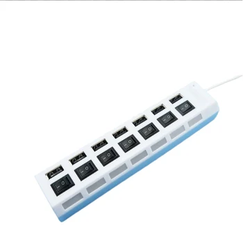 1/2/3/5 Hub USB Cablu Splitter Extinderea Adaptor Mouse-Accesorii de Birou Consumabile de uz Casnic, Versiunea 2.0 Calculator Laptop Alb 7