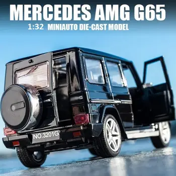 1:32 Mercedes-Benz G65 turnat sub presiune Jucărie Model de Masina Off-Road SUV Aliaj Miniatură Vehicul Băieți Metal Pullback Masini Jucarii de Colectie, Cadou