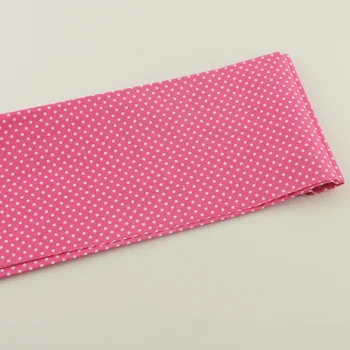 1 bucată 50cmx50cm roz tesatura de bumbac pre-tăiate sfert de grăsime puncte albe modele de matlasare tecido home textile de ț telas mozaic