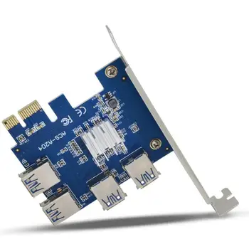 1/PCI-E Adaptor USB 4-port PCI-E 1X La 16X USB 3.0 Riser Card PCIe Extender Board Adaptor Pentru Minerit Dropshipping