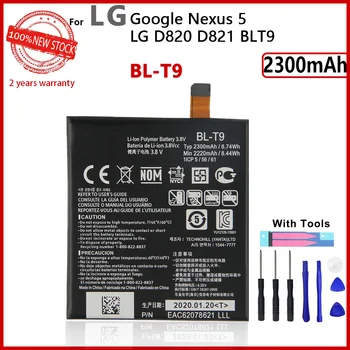 100% Autentic BL-T9 Baterie Pentru LG Google Nexus 5 LG D820 D821 E980 2300mAh Telefon Mobil În Stoc Baterii Noi Cu Darul Instrumente