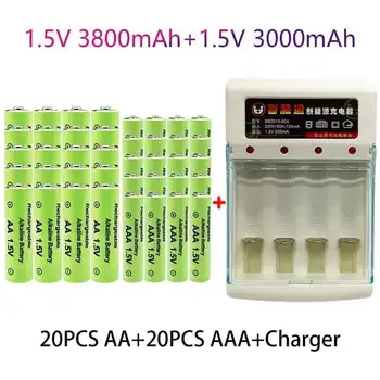 100% Original 1.5 V AA3.8Ah+AAA3.0Ah Baterie Reîncărcabilă NI-MH 1.5 V Baterii pentru Ceasuri de Soareci Calculatoare Jucării Atât pe+Transport gratuit