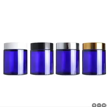100G albastru borcan de sticlă/sticlă/pot masca/crema de noapte/esența /crema de corp/crema/gel ser cosmetic ambalare flacon de sticlă