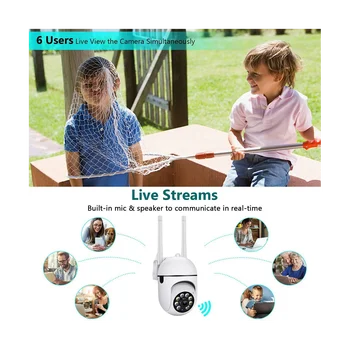 1080P 2MP Inteligent Wifi Camera de Supraveghere Interior Plin de Culoare Viziune de Noapte Camera Wireless de Acasă de Securitate aparat de Fotografiat Plug SUA