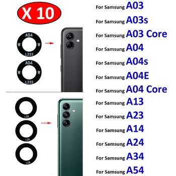 10buc/Lot din Spate aparat de Fotografiat Lentilă de Sticlă Pentru Samsung Galaxy A03 A03s A04 Core A04s A04E A14 A24 A34 A54 A13 A23 4G 5G Cu Adeziv