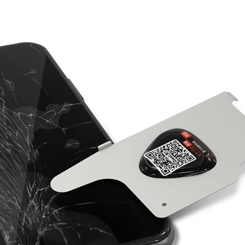 10buc QIANLI 3D Dezmembrare Ultrathin tablă de oțel ecran LCD Desface Felie Rad Adeziv Negru Metal Card pentru IPHONE HUAWEI Android