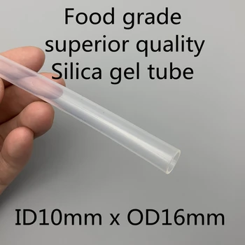 10x16 Tuburi de Silicon ID 10mm OD 16mm Clasa de Alimentare Flexibil Bea Tubing Țeavă de Rezistență la Temperatură Transparent Nontoxic