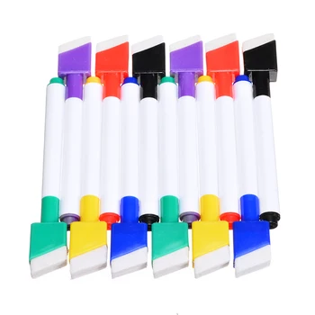 12pcs 6 culori Ușor Ștergeți Uscat Șterge Markeri Erasable Magnetic Culoare Whiteboard Marker Birou Școală de Artă Marker Colorat de Cerneală
