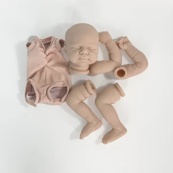 19inch Renăscut Papusa Kit Copil de Dormit Pascale Realiste Moale Culoare Proaspătă Neterminate Nevopsite Piese Papusa cu Corp Bebe Renăscut