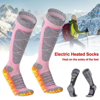 1buc Încălzire Șosete Iarnă Bărbați Și Femei Picior Electrice Electrice Rece Incalzire Rezistent la Cald Șosete Șosete Lungi Încălzire X2t0