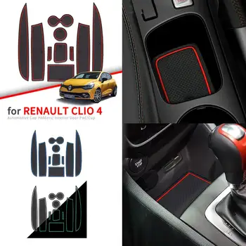 1set Retehnologizare Cotiera Cutie Mat pentru Renault CLIO 4door Slot Mat Interior Groove Cana de Apa Cutie de Depozitare Mat Interior Decora W2L6