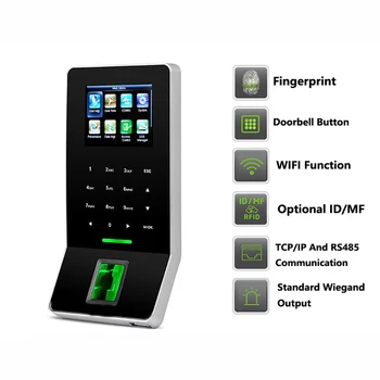 2.4 inch LCD Biometrice WIFI Amprenta Control Acces pontaj Sistemul TCP/IP RJ45 Cititor de Amprente Engleză Limba