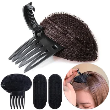 2 buc Puf de Păr Capul de Pernă Agrafe de Păr, Invizibil Volum Parului Bază Pufoasă Clip Bun DIY Instrumente de Hair Styling pentru Femei Fata