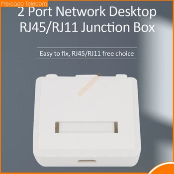 2 Port Desktop Rețea RJ45 Priză RJ45 Cutie de Suprafață pentru Keystone Jack Rețea Box Cutie de Joncțiune