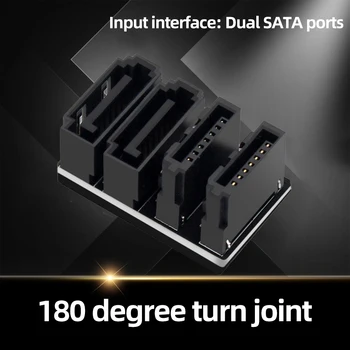 2 SATA 7Pin Adaptor Convertor Plug and Play 90/180 Gradul SATA Adaptor Unghi Până SATA 7Pin Adaptor pentru Placa de baza Desktop