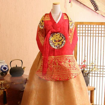 2020 Nou 100% Mătase naturală Hanbok Rochie de Ceremonie Tradițională coreeană Costum DUPĂ Regală coreeană Costum
