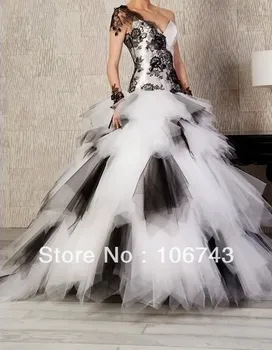 2021 Rochie de Bal Niciunul vestido tule V-gât Stil Nou de Vânzare Fierbinte Dulce Dantela Dimensiune Particularizată de Mireasa alb si negru Rochii de Mireasa Personalizate