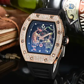 2023 Multi-funcție automată 3-pin barbati top RM lux AAA bărbați ceas luminos Dragon Tiger model de diamant