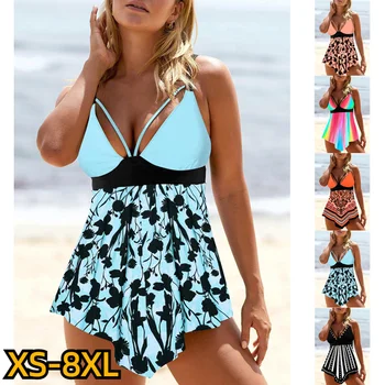 2023 Noi de Imprimare 3D Tankinis Înot Tankinis Set Plajă rochii de Moda pentru Femei Monokini Vara Doua Bucată de Plajă, Costume de baie XS-8XL