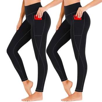 2023 Pantaloni Femei Nou Culoare Solidă Talie Mare Hip Lift Slim Fitness Moda Buzunar Design Sport Pantaloni de Yoga