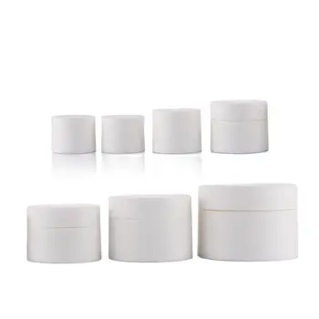 20buc Container Cosmetice Eșantion Borcan de Plastic Alb Mat Vas Gol de Ambalare Crema Tin de Ambalare Sticla 3g 5g 10g 15g 30g 50g 80g