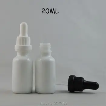 20ML 20buc/lot Gol Lichid Alb Dropper Sticla, DIY de Sticlă Elegant Cosmetic Ulei Esențial de Depozitare Sticla, Recipiente Cosmetice