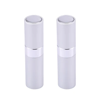 2X 8 Ml de Călătorie Portabil Mini Sticla Returnabile Gol Pulverizator de Parfum - Argint