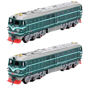 2X Copii Simulare 1:87 Aliaj cu Ardere Internă Locomotiva Model de Jucărie Acusto-Optic Tren de Jucarii Pentru Copii Cadou(C)