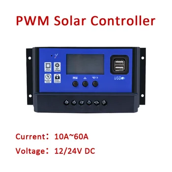 30A PWM Controler Solar Port USB 12 24V Sistem Solar Off-Grid Încărcător de Baterie de 50A 60A Regulator Solar Ecran LCD Electrocasnice