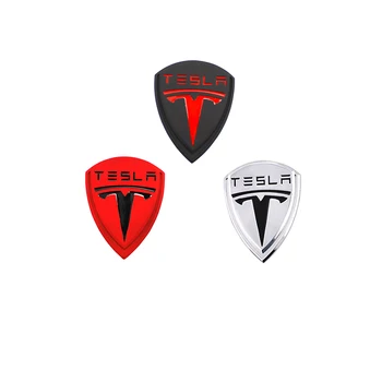 3D Tesla Logo-ul de Metal Partea Auto Autocolant Accesorii de Mașini-Unelte pentru Toate Modele Tesla Decor de Styling Auto Autocolante Auto