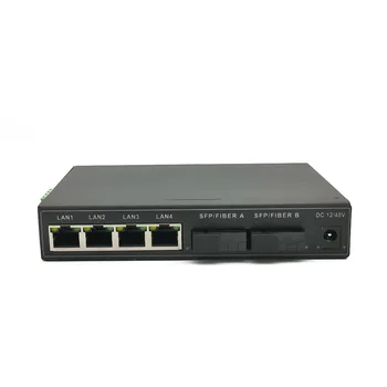 4 PoE Porturi 10/100/1000 M Rețea Ethernet industria switch poe IEEE 802.3 af optice Gigabit POE switch