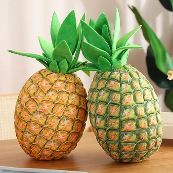 48cm Kawaii Creative Ananas Fruite Jucărie de Pluș Drăguț Umplute Planta Fruites Plushies Papusa Moale Pernă pentru Fete pentru Copii Cadouri