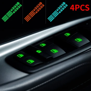 4buc Masina Autocolante de Interior auto stivuitor butonul autocolant Butoane Fluorescente Luminoase Autocolante geamurilor Comutator Autocolante
