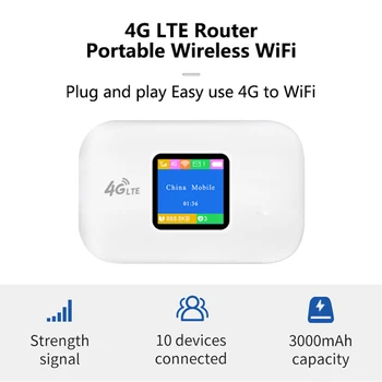 4G Lte Router Portabil Wireless Modem MiFi CAT4 150Mbps Router WiFi Cu Cartela Sim de Internet Nelimitat Pentru Mobil Hotspot-uri Wifi