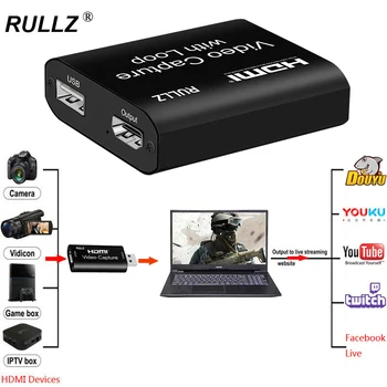 4K Buclă USB 2.0 placa de Captura Audio HDMI Video Grabber Cutie pentru PS4 jocuri Xbox DVD HD aparat de Fotografiat Dispozitiv de Înregistrare Live Streaming Placa