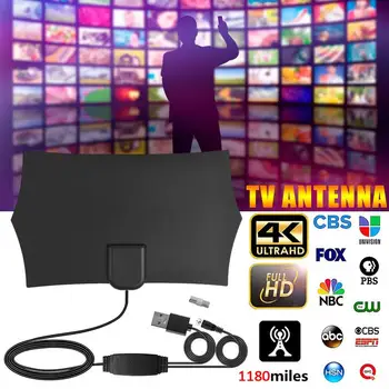 4K Digital Antena de Interior Amplificat Antena 1180 Gama de Mile Cu HD1080P DVB-T2 Freeview TV Pentru Viața Locale, Canale de Difuzare