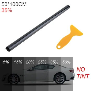 50 x 100CM PVC Îngroșarea Antiuzură Masina Cortina Parbriz parasolar Protectie UV Geam Lateral Film VLT Solare Autocolant
