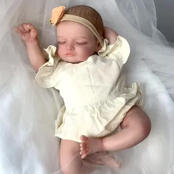50cm Rosalie Păpuși Reborn Reală în Căutarea de Dormit Nou-născut Renăscut Baby Fete Păpuși de Mână-Desen de Par Jucarii pentru Copii Cadouri