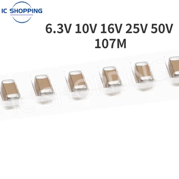 50PCS 1206 100UF 6,3 V 10V 107M 20% X5R material Chip condensatoare ceramice