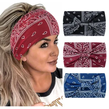50Pcs Boem Largă de Bumbac Stretch Benzi Femei Florale Sport Headwrap Turban articole pentru acoperirea capului Bandaj Doamna Yoga Bentițe Bandană