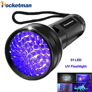 51 UV cu LED-uri Lanterna cu Lumină Neagră, 9 12 21 395 nM Ultraviolete Lanterna Blacklight Detector de Urină de Câine, pentru animale de Companie Petele și Bug-uri de Pat z50
