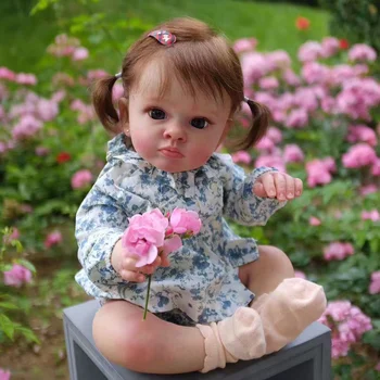 55cm Tutti Bebe Renăscut Fata 3D Pictat de Calitate Realiste Real Păpuși Reborn muñecas renăscut reales para ninas