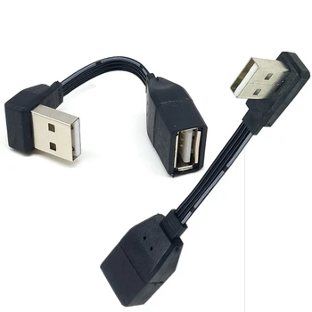 5cm-10cm 30CM USB 2.0, O Mufa pentru Femei 90 Unghi de Extensie Cablu Adaptor USB 2.0 de sex Masculin la Feminin Dreapta/Stanga/Jos/Sus Negru Cablu