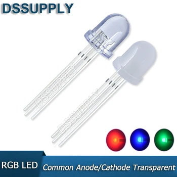 5mm 10mm LED-uri RGB Comun Catod/Anod Comun Tri-Culoare Emitting Diode F5 F10 RGB Difuză/Transparent Evidenția Pentru Arduino