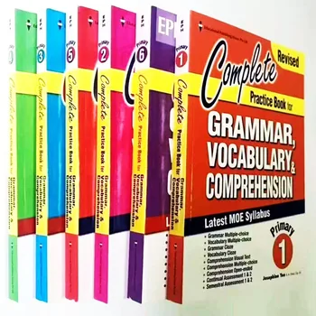 6 Buc/Set SAP Clasa Școala Primară 1-6 Practica Completă Carte De Gramatică, Vocabular Și Înțelegere, de Învățare limba engleză Manual