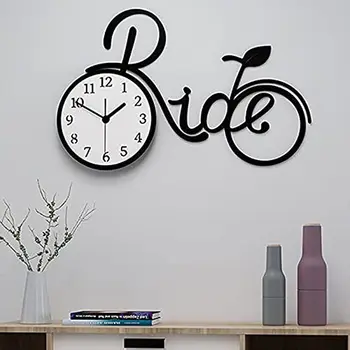 60 x 38cm Acrilice Modern Ceas de Perete, Creativ Bicicleta Forma Decorative Ceas de Perete Ceas de Perete Tăcut Potrivit