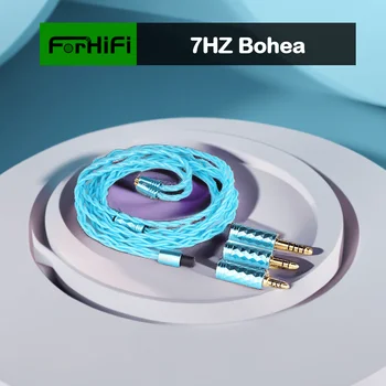 7 HZ Bohea 28AWG OCC+Singur Cristal de Argint Cablu pentru Hifi Căști In-Ear Monitor