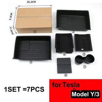 7PCS Pentru Tesla Model 3/Y 2022 2023 Sub-scaun Cutie de Depozitare Central de Control Armat Cutii Sertar Ascuns Modificarea Accesorii Auto