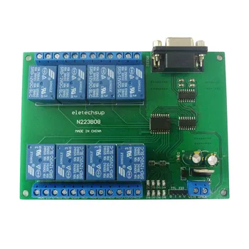 8 Canale RS232 Modul Releu PC Porturi Seriale RS232/TTL232 Control Releu 12V DC Control de la Distanță Comutator cu Indicator luminos