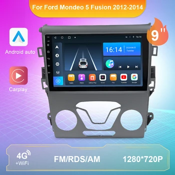 9 in Masina Jucător de Radio Pentru Ford Mondeo 5 Fusion 2012 2013 2014 GPS DSP IPS QLED Ecran Tactil Carplay, Android Auto Multimedia Auto